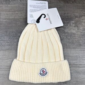 Moncler Cream Beanie